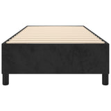Box Spring Bed without Mattress Black King Single Size Velvet