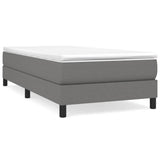 Box Spring Bed with Mattress Dark Grey 100x200 cm Fabric