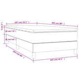 Box Spring Bed with Mattress Black 100x200 cm Faux Leather