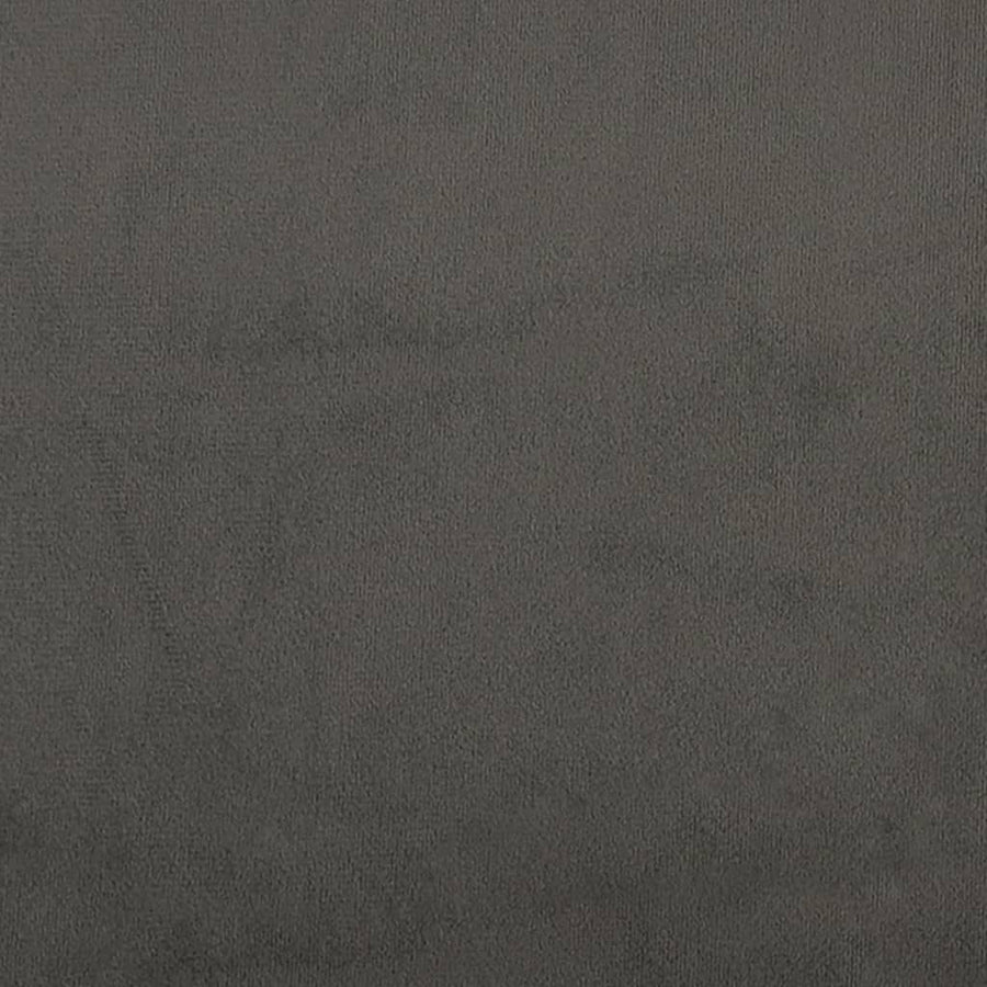 Box Spring Bed with Mattress Dark Grey King Single Size Velvet