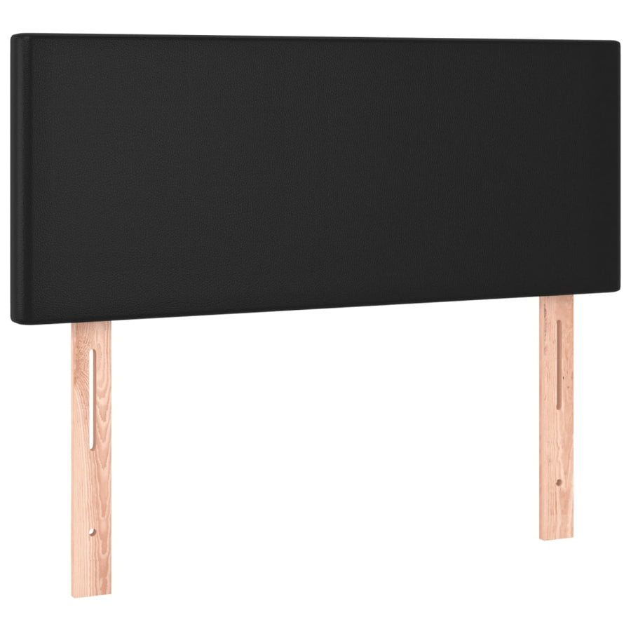 Box Spring Bed with Mattress Black King Single Size