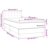 Box Spring Bed with Mattress Black 100x200 cm Faux Leather