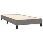 Box Spring Bed with Mattress&LED Dark Grey King Single Size