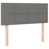 Box Spring Bed with Mattress&LED Dark Grey 100x200cm Fabric - Close-Up Angle