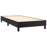 Box Spring Bed with Mattress&LED Black 100x200cm Faux Leather - 45-Degree Angle