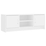 TV Cabinet White 102x30x37.5 cm Engineered Wood - Front View