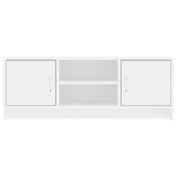 TV Cabinet White 102x30x37.5 cm Engineered Wood - 45-Degree Angle