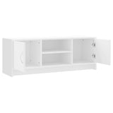 TV Cabinet White 102x30x37.5 cm Engineered Wood - Rear View
