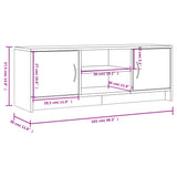 TV Cabinet White 102x30x37.5 cm Engineered Wood - Extra Image