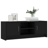 TV Cabinet Black 102x30x37.5 cm Engineered Wood - Side View
