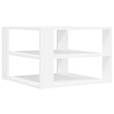 Coffee Table White 58x58x40 cm Engineered Wood - Front View