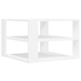 Coffee Table White 58x58x40 cm Engineered Wood - 45-Degree Angle