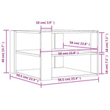 Coffee Table White 58x58x40 cm Engineered Wood