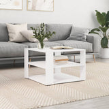 Coffee Table White 58x58x40 cm Engineered Wood