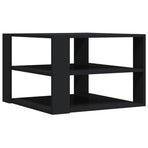 Coffee Table Black 58x58x40 cm Engineered Wood