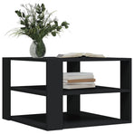 Coffee Table Black 58x58x40 cm Engineered Wood