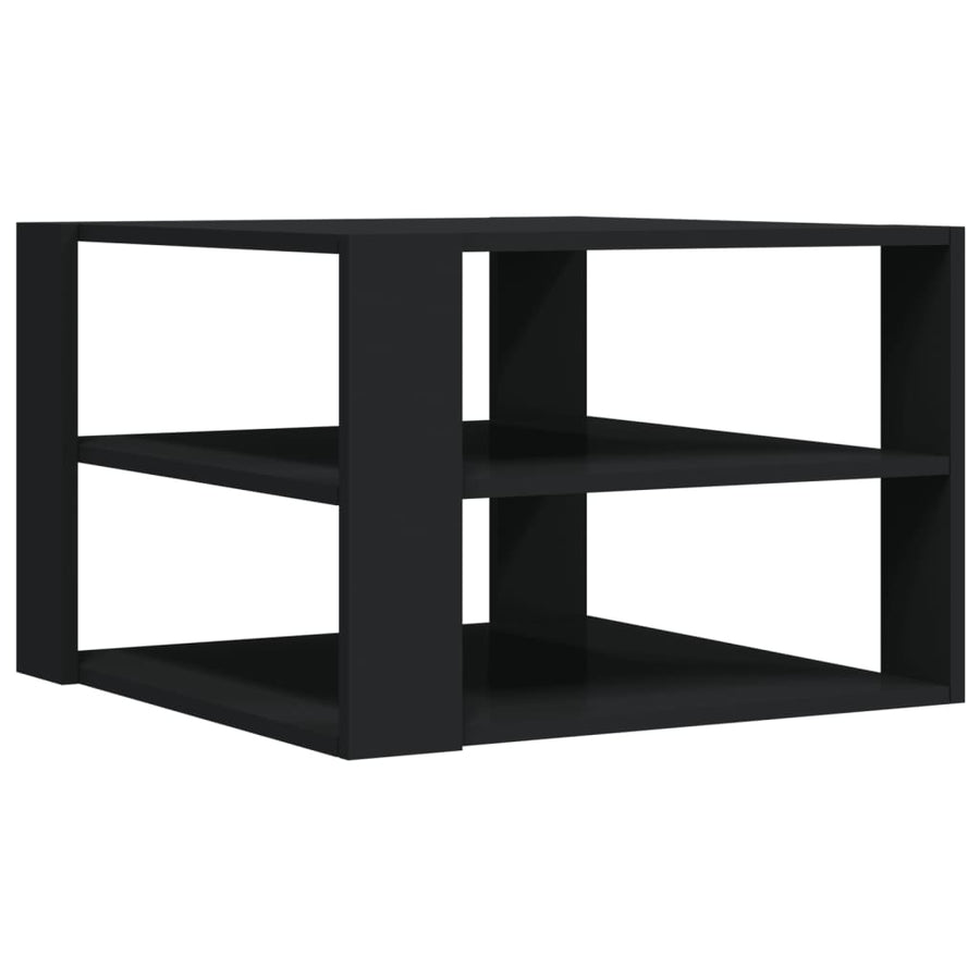 Coffee Table Black 58x58x40 cm Engineered Wood
