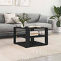 Coffee Table Black 58x58x40 cm Engineered Wood