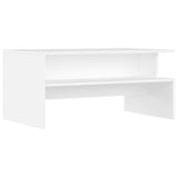 Coffee Table White 90x55x42.5 cm Engineered Wood - Rear View