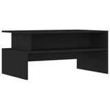 Coffee Table Black 90x55x42.5 cm Engineered Wood - Front View