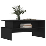 Coffee Table Black 90x55x42.5 cm Engineered Wood - Side View
