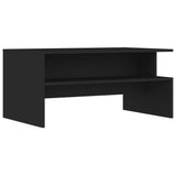 Coffee Table Black 90x55x42.5 cm Engineered Wood - Rear View
