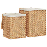 Laundry Baskets 2 pcs Water Hyacinth - Front View