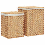 Laundry Baskets 2 pcs Water Hyacinth - Top-Down View