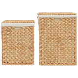 Laundry Baskets 2 pcs Water Hyacinth - Close-Up Angle