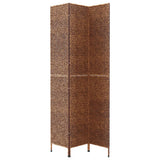 Room Divider 3-Panel Brown 122x180 cm Water Hyacinth - Top-Down View