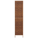 Room Divider 3-Panel Brown 122x180 cm Water Hyacinth - 45-Degree Angle