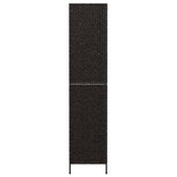 Room Divider 3-Panel Black 122x180 cm Water Hyacinth - 45-Degree Angle