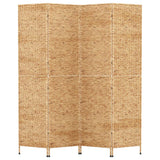 Room Divider 4-Panel 163x180 cm Water Hyacinth - Side View