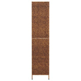 Room Divider 4-Panel Brown 163x180 cm Water Hyacinth