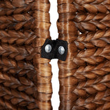 Room Divider 4-Panel Brown 163x180 cm Water Hyacinth - Close-Up Angle