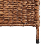 Room Divider 4-Panel Brown 163x180 cm Water Hyacinth - Low Angle