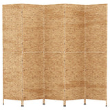 Room Divider 5-Panel 205x180 cm Water Hyacinth - Side View