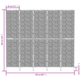 Room Divider 5-Panel 205x180 cm Water Hyacinth - Extra Image