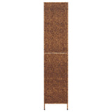 Room Divider 5-Panel Brown 205x180 cm Water Hyacinth - 45-Degree Angle