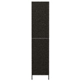 Room Divider 5-Panel Black 205x180 cm Water Hyacinth