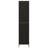 Room Divider 5-Panel Black 205x180 cm Water Hyacinth - 45-Degree Angle