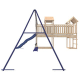 Outdoor Playset Solid Wood Pine - Rear View