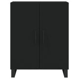 Highboard Black 69.5x34x180 cm Engineered Wood - Low Angle