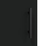 Highboard Black 69.5x34x180 cm Engineered Wood - Extra Image