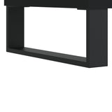 3 Piece Bathroom Furniture Set Black Engineered Wood