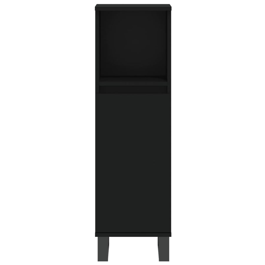 3 Piece Bathroom Furniture Set Black Engineered Wood, image 6