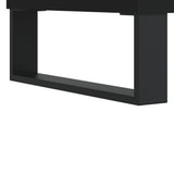 3 Piece Bathroom Furniture Set Black Engineered Wood