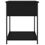 Bedside Table Black 44x45x58 cm Engineered Wood