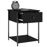 Bedside Tables 2 pcs Black 44x45x58 cm Engineered Wood - 45-Degree Angle