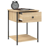 Bedside Table Sonoma Oak 44x45x58 cm Engineered Wood - Top-Down View